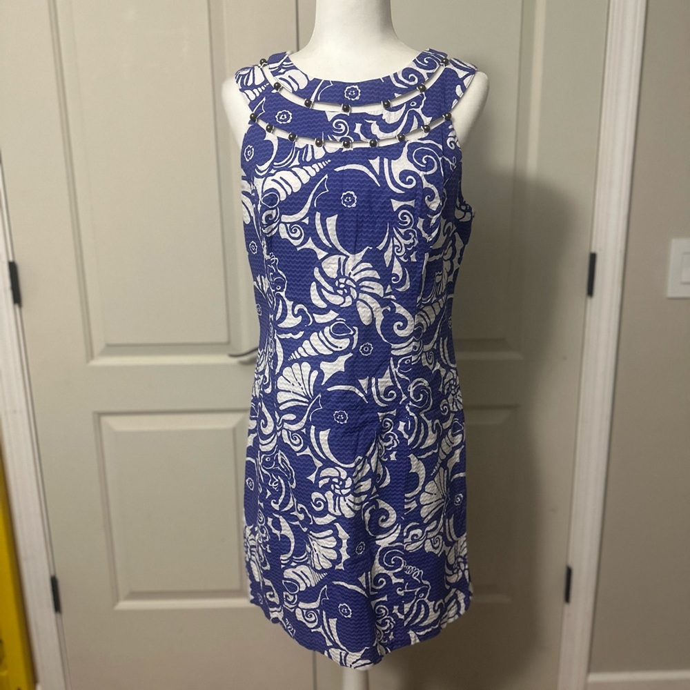 Lilly Pulitzer Blue and White Mini Dress